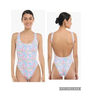 Body Glove Women Cheeky Small UPF 50 Stretch Floral One Piece Swimsuit NEW